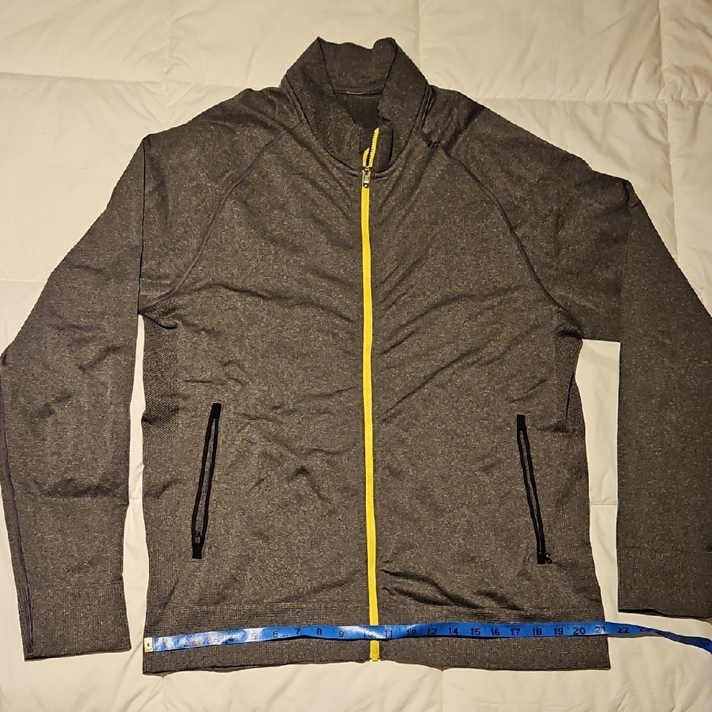 lululemon athletica Charcoal Jacket with Yellow Zipper